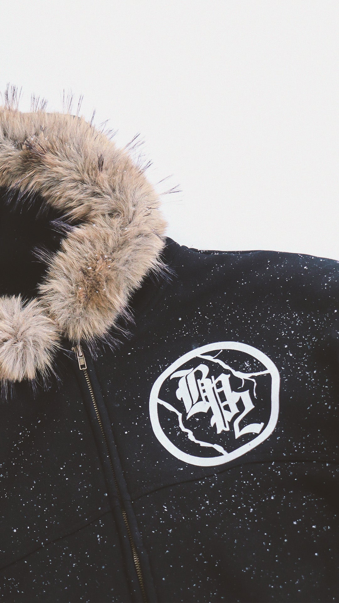 fur zip-up hoodie