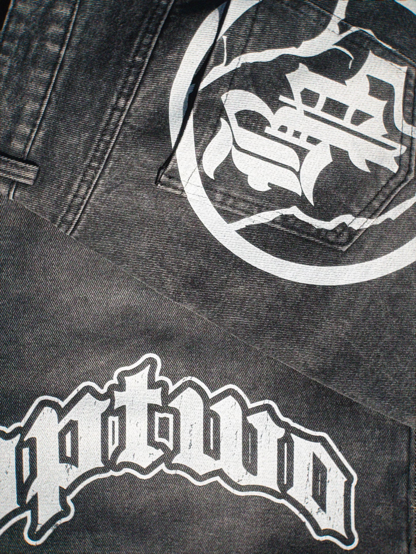 baggy denim jeans - faded black