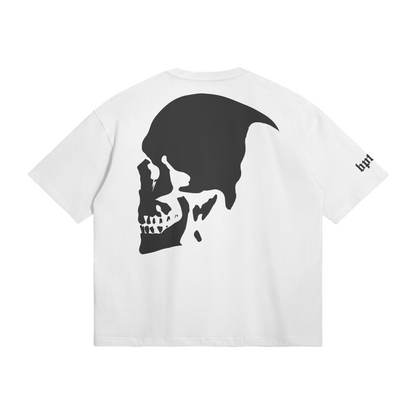 skull tee white